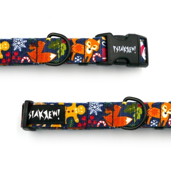 Dog Collar Psiakrew Winter is coming, 2 cm 0.78"  wide, for smaller dogs