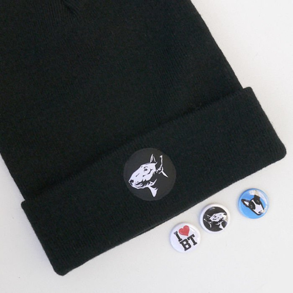 Czapka Zimowa Pies Bulterier czarna, Seria Bully Team Psiakrew