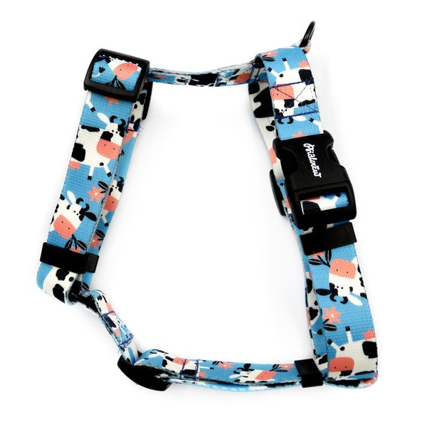 Harness for Dog, Model Spotted Cow Guard Harness, black extras