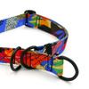 Half-choke collar Colorful Thicket Psiakrew, 2.5 cm wide, medium and big dogs, black extras