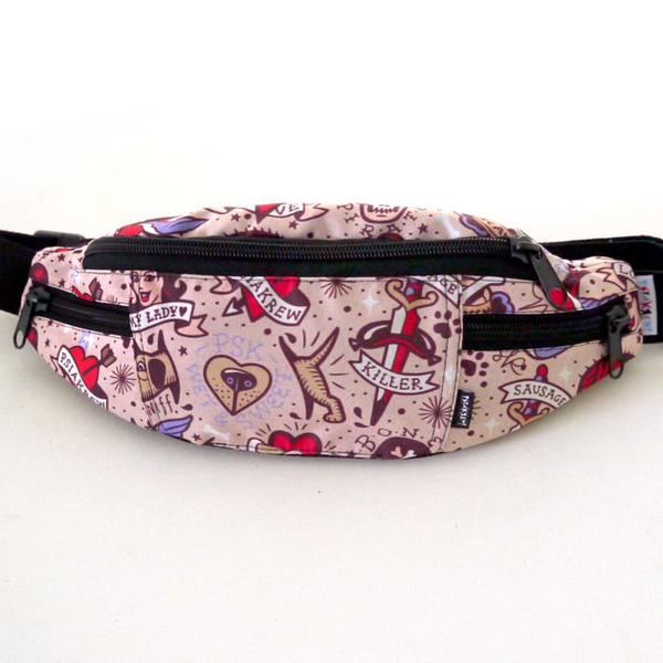 Fanny Pack Hip Bag Dog Tattoo, Bum Bag Psiakrew