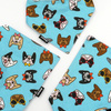 French Bulldog Psiakrew Bandana, gebundenes Taschentuch, Baumwollschal