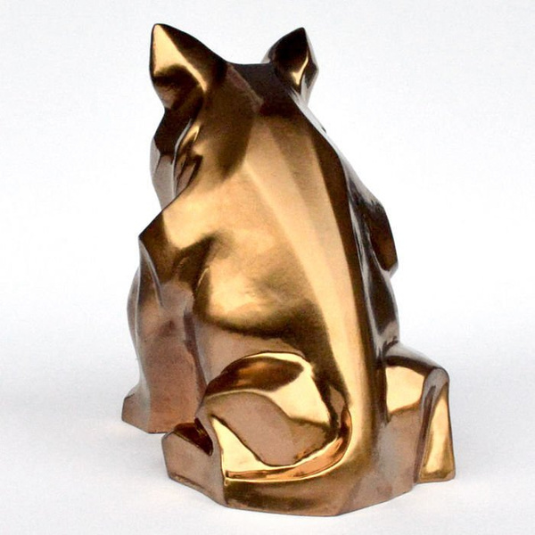 Sculpture Bull Terrier Golden Bling Bling!