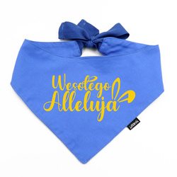 Ostern Blau Bandana für Hund Happy Alleluja Psiakrew Schal Taschentuch für Haustier