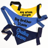 Bandana with the name of the Dog Psiakrew, personalized tied handkerchief, dark blue bandana scarf