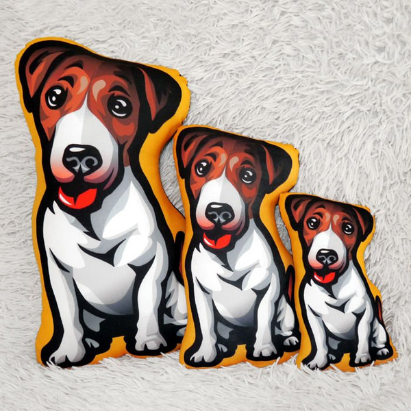 Jack Russell Terrier Pillow Decorative Dog Cushion Jack Russell Terrier Cuddly Mascot Psiakrew