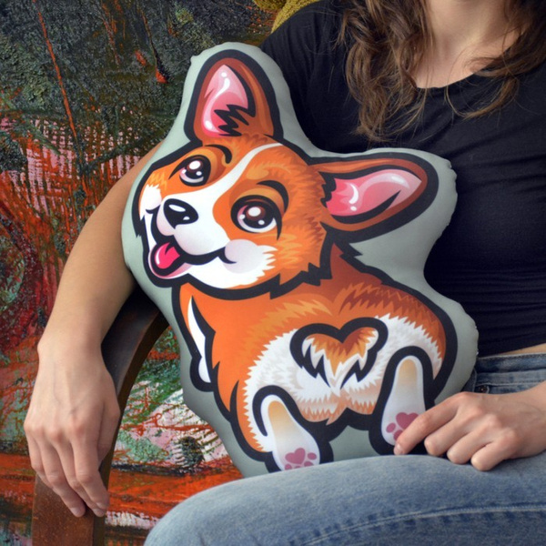 Welsh Corgi Dog Decorative Pillow Cushion Stuffed Doggy cuddly mascot