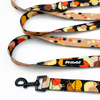 Dog Leash Snail Family Psiakrew width 2.5 cm, 1"  wide, snap hook black 6cm