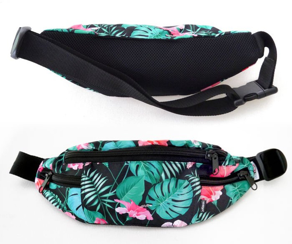 Fanny Pack Hip Bag Tropical Monstera, Bum Bag Psiakrew