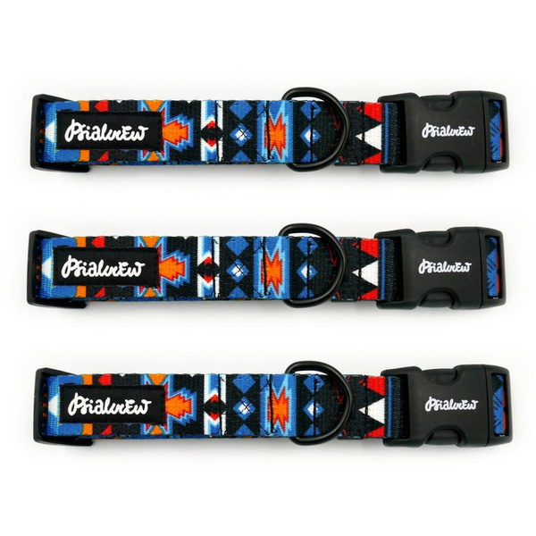 Verstellbares Halsband Sorry Winnetou Psiakrew, 2,5 cm breit, schwarze Beschläge