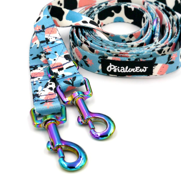 Hundeleine Spotted Cow Psiakrew Breite 2 cm, Holo Karabinerhaken 6 cm