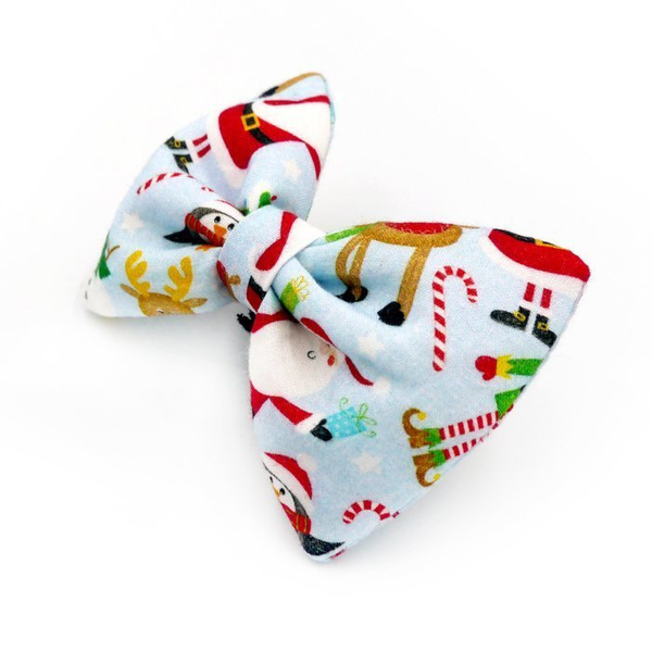 Christmas Dog Bow Tie, Santa Claus Pet Bow Tie, Bowtie, Collar Attachment