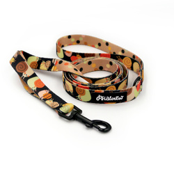 Walking leash for Dog Snail Family Psiakrew, width 2 cm, black snap hook 6 cm