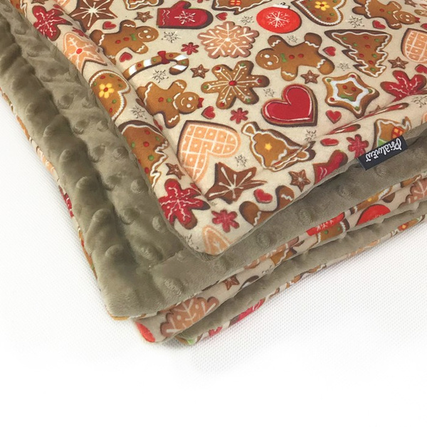 Mat Plaid Blanket for the dog Cinnamon Gingerbreads Psiakrew Design