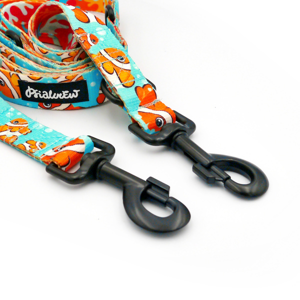 Dog Leash Blue Lagoon Psiakrew snap hook black 8cm