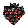 Dog Bandana Cherries handkerchief style to tie around your pet’s neck