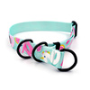 Half-choke collar Azure Pool Psiakrew, 2.5 cm wide, medium and big dogs, black extras