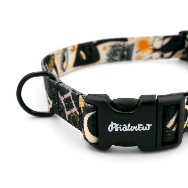 Dog Collar Psiakrew Zodiak, 2 cm 0.78" wide, for smaller dogs black extras