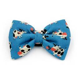 Dog Bow Tie Cat Pet- Spotted Cow, Psiakrew