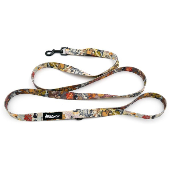 Laufleine für Hund Forest Treasures Psiakrew, Breite 2 cm, schwarzer Karabinerhaken 6 cm