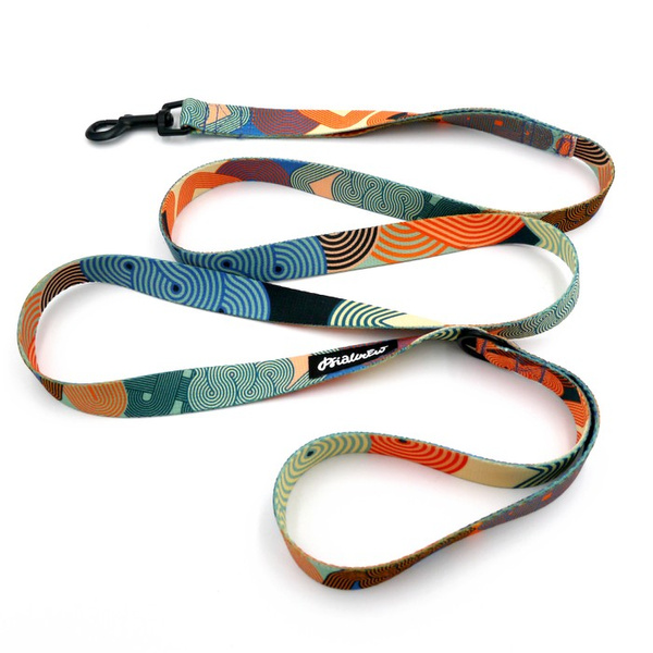 Walking leash for Dog Geo Snake Psiakrew, width 2 cm, black snap hook 6 cm