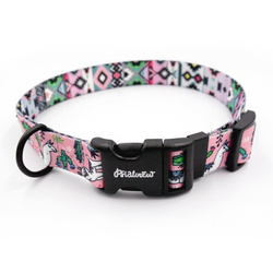 Dog Collar Psiakrew Llama 2.5 cm 1"  wide, black extras