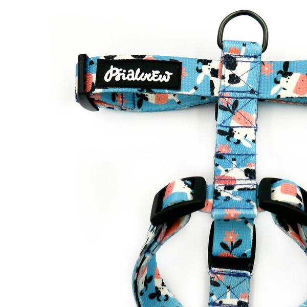 Harness for Dog, Model Spotted Cow Guard Harness Small Harness for small dogs, puppies, black extras