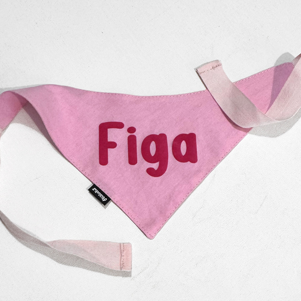 Bandana z imieniem Psa Psiakrew, personalizowana wiązana chusteczka, różowa apaszka