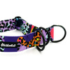 Half-choke collar Crazy Leopard 4 cm wide, medium and big dogs, black extras