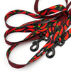 Dog Leash Red Hot Chili width 2.5 cm, 1" wide, black snap hook 8cm