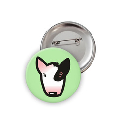 Dog Bull Terrier Badge Psiakrew Button Badzyk 25mm