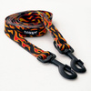 Dog Leash Dog On Fire width 2.5 cm, 1" wide, big black snap hook