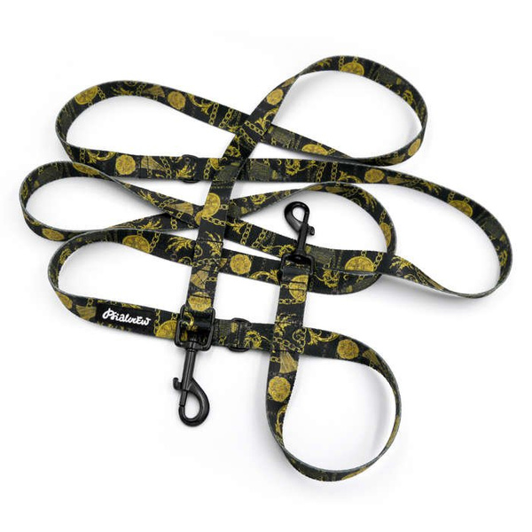Long Dog Leash Donatella width 2 cm (0.78") wide, , black snap hook