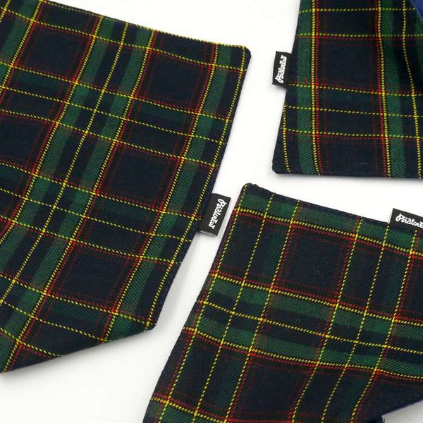 Dog Bandana Tartan Dark Blue handkerchief style to tie around your pet’s neck