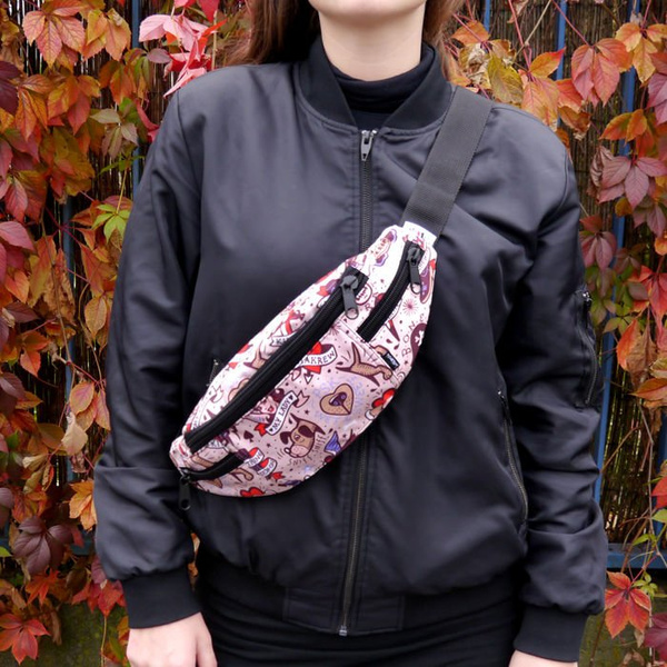 Fanny Pack Hip Bag Dog Tattoo, Bum Bag Psiakrew