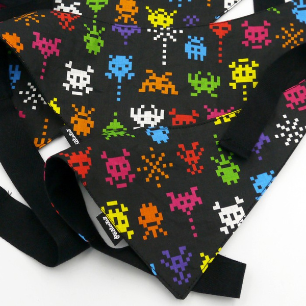 Dog Bandana Invaders Psiakrew handkerchief style to tie around your pet’s neck