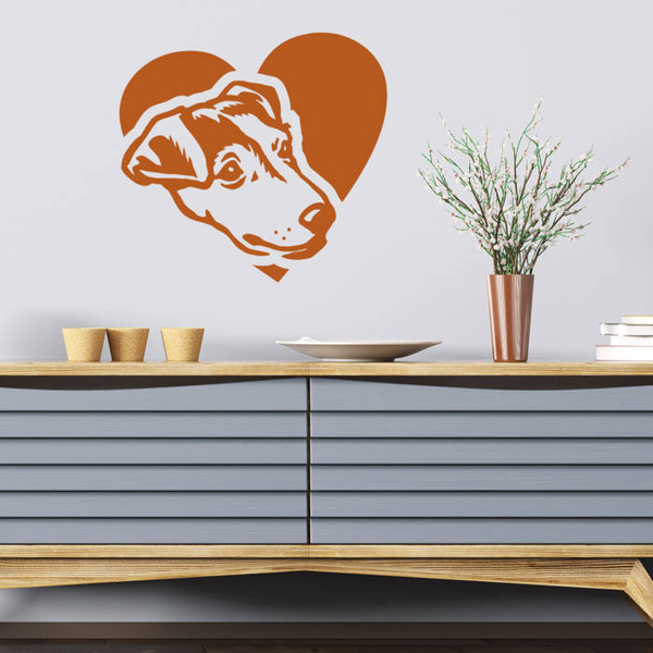 Jack Russell Terrier Love Dog wall decal Psiakrew