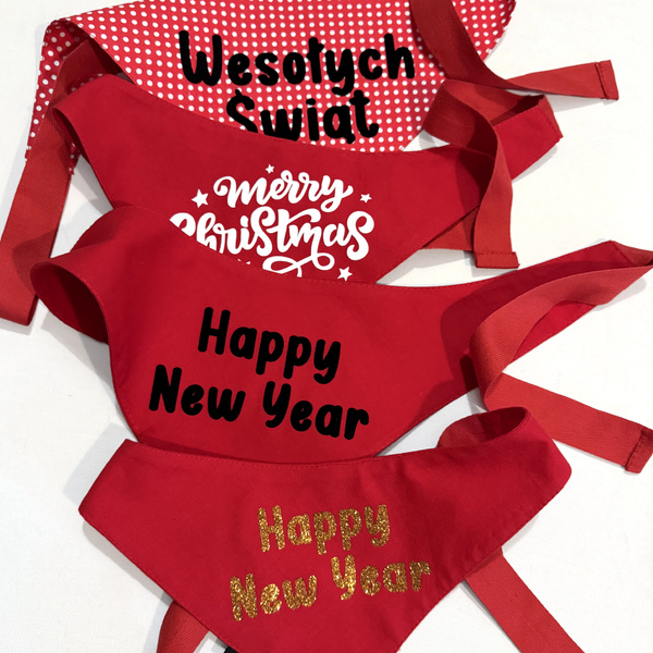 Bandana for Dog Merry Christmas Psiakrew, red bandana scarf