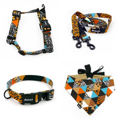 ACCESSORY KIT. Medium and big dog. Wild Animals Psiakrew Series; Collar, Harness, Leash, Bandana