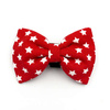 Dog Bow Tie, gift for dog, Pet Bow Tie, Bowtie, Collar Attachment red, white stars