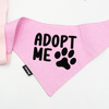 Bandana dla psa Adopt Me Psiakrew, personalizowana wiązana chusteczka, różowa bandana apaszka