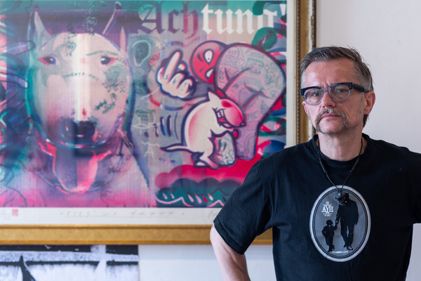 Farblithographie PIES GO XXXXX künstlerische Grafiken, Krzysztof Świętek