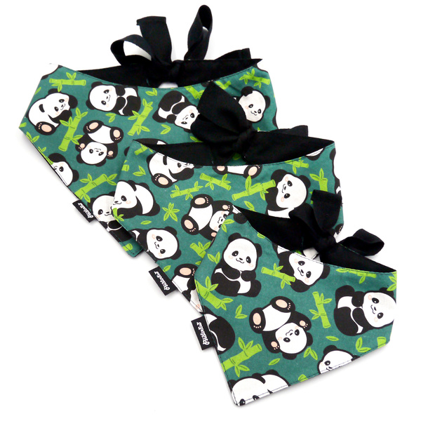 Bandanka dla psa Bamboo Panda Psiakrew, wiązana chusteczka, apaszka bawełniana