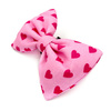 A pink bow tie with hearts for the Dog for Valentine's Day, Psiakrew