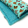 Dog Blanket French Bulldogs Psiakrew, Mat, Minky fleece plaid