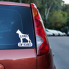 Car sticker with the name of the Boxer Dog On Board Psiakrew