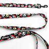 Dog Leash Pirates width 2.5 cm, 1" wide, black snap hook 6 cm