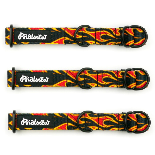 Half-choke collar Dog On Fire, 2 cm wide, for small dogs, black extras