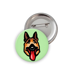 German Shepherd Dog Badge Psiakrew Button Badzyk 25mm