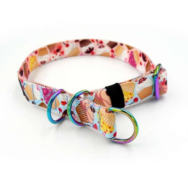 Half-choke collar Hot Sweetness, 2 cm wide, for small dogs, Holo extras